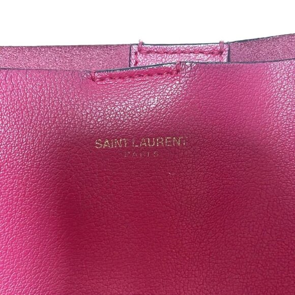 SAINT LAURENT PARIS Shopping Tote 394195 Pink Leather - Tote Bag - Picture 8 of 9